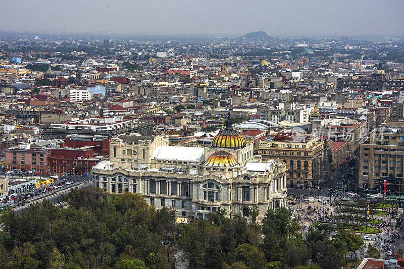 Palacio de Bellas Artes或Palace of Fine Arts，墨西哥城著名的剧院、博物馆和音乐场所